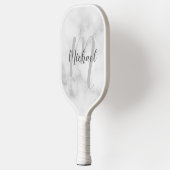 Gepersonaliseerde Moderne Monogram en Naam van het Pickleball Paddle (Links)