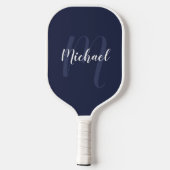 Gepersonaliseerde Moderne Monogram en Naam van het Pickleball Paddle (Achterkant)