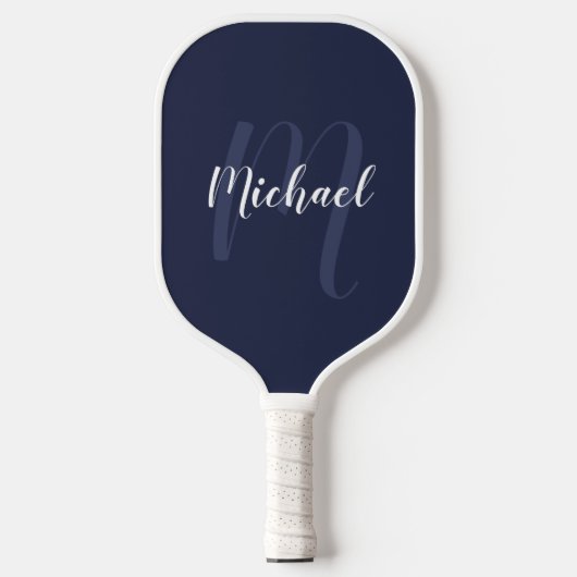 Gepersonaliseerde Moderne Monogram en Naam van het Pickleball Paddle (Voorkant)