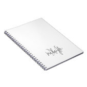 Gepersonaliseerde moderne monogram naam notitieboek (Rechterzijde)