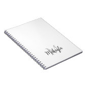 Gepersonaliseerde moderne monogram naam notitieboek (Rechterzijde)