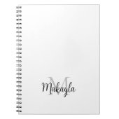 Gepersonaliseerde moderne monogram naam notitieboek (Voorkant)