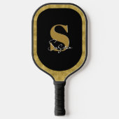 Gepersonaliseerde moderne monogram scriptnaam pickleball paddle (Voorkant)