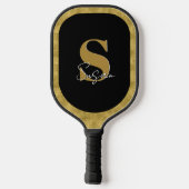 Gepersonaliseerde moderne monogram scriptnaam pickleball paddle (Achterkant)