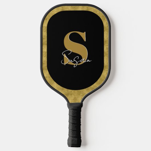 Gepersonaliseerde moderne monogram scriptnaam pickleball paddle (Achterkant)