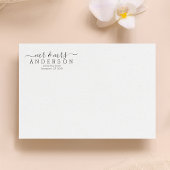 Gepersonaliseerde Moderne Mr. en Mrs. Familienaam  Etiket