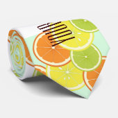 Gepersonaliseerde moderne munt groene citrusvrucht stropdas (Opgerold)