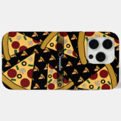 Gepersonaliseerde moderne naam Slice Pizza Pink Case-Mate iPhone Case (Achterkant (horizontaal))