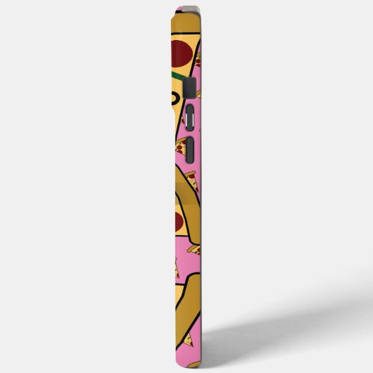 Gepersonaliseerde moderne naam Slice Pizza Pink Case-Mate iPhone Case (Achterkant / Links)