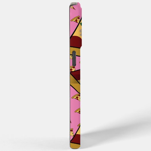 Gepersonaliseerde moderne naam Slice Pizza Pink Case-Mate iPhone Case (Achterkant / Rechts)