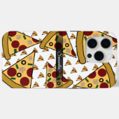 Gepersonaliseerde moderne naam Slice Pizza Pink Case-Mate iPhone Case (Achterkant (horizontaal))