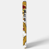 Gepersonaliseerde moderne naam Slice Pizza Pink Case-Mate iPhone Case (Achterkant / Links)