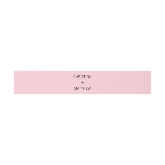 Gepersonaliseerde Moderne NAAM Zwart Blush PINK We Uitnodigingen Wikkel (Vlak)