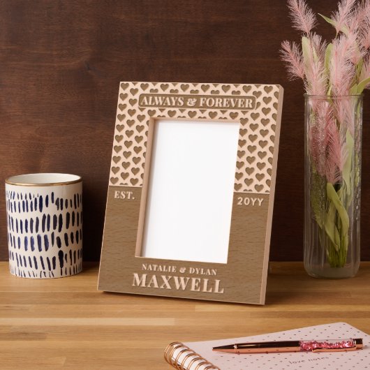 Gepersonaliseerde moderne paar bruiloft en Jubileu Gegraveerde Lijstjes (Links)