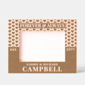 Gepersonaliseerde moderne paar bruiloft en Jubileu Gegraveerde Lijstjes (Voorkant)