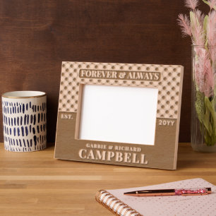 Gepersonaliseerde moderne paar bruiloft en Jubileu Gegraveerde Lijstjes