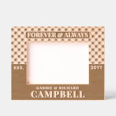 Gepersonaliseerde moderne paar bruiloft en Jubileu Gegraveerde Lijstjes (Voorkant)