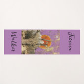 Gepersonaliseerde moderne Paarse Oranje yogamat (Voorkant (horizontaal))