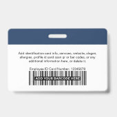 Gepersonaliseerde moderne pasfoto identificatiebev badge (Achterkant)
