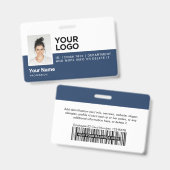 Gepersonaliseerde moderne pasfoto identificatiebev badge (Voor- en achterkant)
