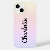 Gepersonaliseerde moderne pastel ombre Case-Mate iPhone case (Achterkant)