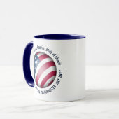 Gepersonaliseerde moderne patriottische USA Flag W Mok (Voorkant links)