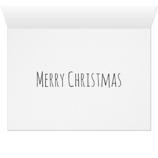 Gepersonaliseerde moderne PHOTO kerstkaart (Binenzijde Horizontaal (Onderkant))