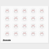 Gepersonaliseerde moderne prinses baby meisje ronde sticker (Vel)