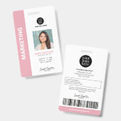 Gepersonaliseerde Moderne Professionele identiteit Badge (Voor- en achterkant)