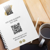 Gepersonaliseerde moderne QR-code en Logo Business Notitieboek