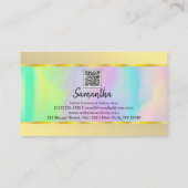 Gepersonaliseerde moderne QR-code Logo Holograph B Visitekaartje (Achterkant)