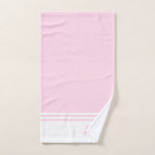 Gepersonaliseerde Moderne Roze en Witte Eenvoudige Bad Handdoek (Handdoek)