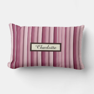 Gepersonaliseerde moderne roze Mauve verticale str Kussen