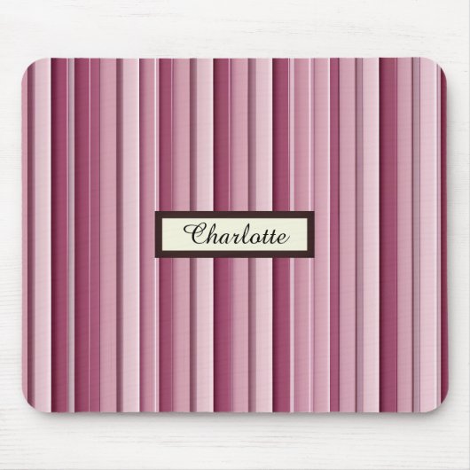 Gepersonaliseerde moderne roze Mauve verticale str Muismat (Voorkant)