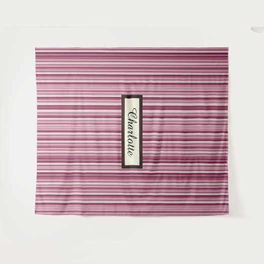 Gepersonaliseerde moderne roze Mauve verticale str Wandkleed (Voorkant (horizontaal))