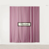 Gepersonaliseerde moderne roze Mauve verticale str Wandkleed (Voorkant)