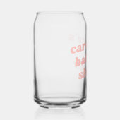 Gepersonaliseerde moderne roze retro voorkeur Baby Blikvorm Glas (Rechts)