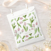 Gepersonaliseerde moderne roze tulp bloem bedankzakje (Geknipt)