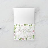 Gepersonaliseerde moderne roze tulp dank u kaart (Binnen)