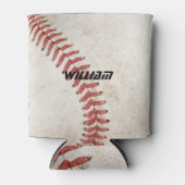 Gepersonaliseerde moderne rustieke honkbal Cool Blikjeskoeler (Voorkant)