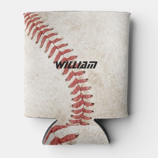 Gepersonaliseerde moderne rustieke honkbal Cool Blikjeskoeler (Voorkant)