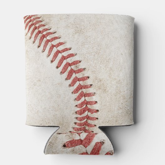 Gepersonaliseerde moderne rustieke honkbal Cool Blikjeskoeler (Achterkant)