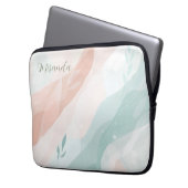 Gepersonaliseerde moderne rustige aardse tonen Abs Laptop Sleeve (Voorkant Links)
