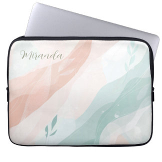 Gepersonaliseerde moderne rustige aardse tonen Abs Laptop Sleeve