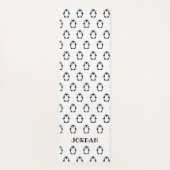 Gepersonaliseerde moderne Schattigee zwarte witte  Yogamat (Achterkant)