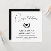 Gepersonaliseerde Moderne School en College Gradua Kaart (Voorkant / Achterkant in situ)