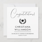 Gepersonaliseerde Moderne School en College Gradua Kaart (Voorkant)