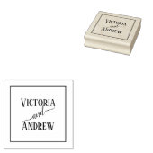 Gepersonaliseerde moderne scripttypografie rubberstempel (Gestempeld)