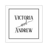 Gepersonaliseerde moderne scripttypografie rubberstempel (Afrduk)