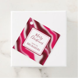 Gepersonaliseerde moderne snoepriet rode kerstnaam bedankjes labels